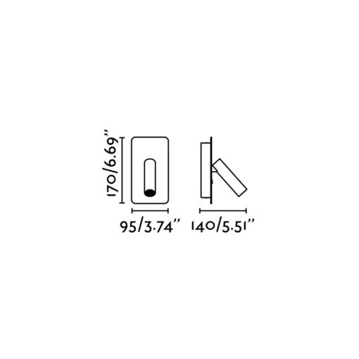 SUAU LED BLACK WALL LAMP HIGH POWER LED 3W 3000K  FARO – 62118