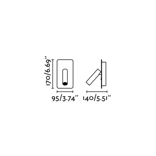 SUAU LED GREY WALL LAMP HIGH POWER LED 3W 3000K   FARO – 62121