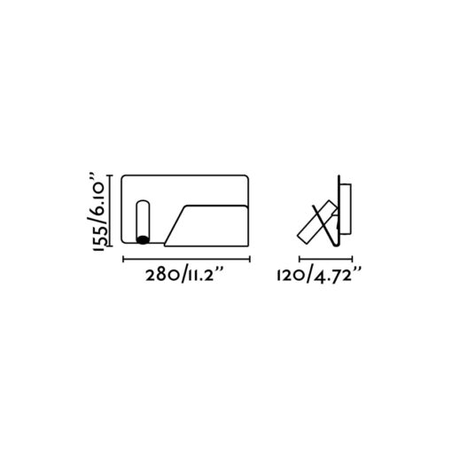 SUAU USB WHITE WALL LAMP WITH LED 3W 3000K RIGHT READER FARO – 62122