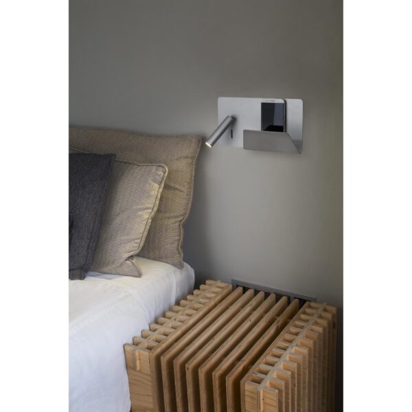 SUAU USB GREY WALL LAMP WITH LED 3W 3000K RIGHT READER HIGH FARO – 62123