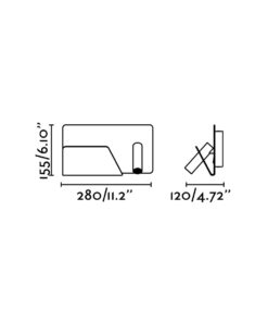 SUAU USB WHITE WALL LAMP WITH LED 3W 3000K LEFT READER HIGH FARO – 62124