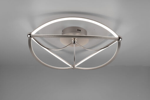 Φωτιστικό Οροφής Trio Lighting LED 42W Νίκελ Ματ Μεταλλικό Step Dimmable 5100lm 3000K 621290107