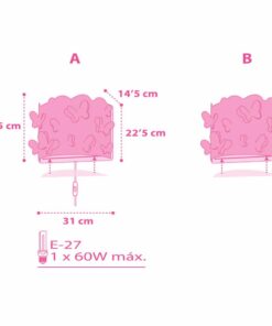 Butterfly απλίκα τοίχου διπλού τοιχώματος Ango – 62148