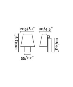 LE PETIT BLACK WALL LAMP FARO – 62162