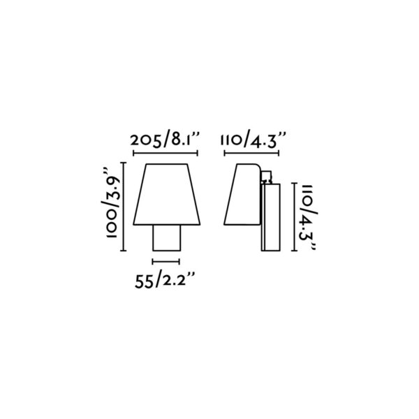 LE PETIT BLACK WALL LAMP FARO – 62162