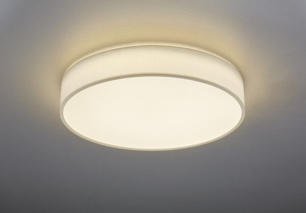 Φωτιστικό Οροφής Trio Lighting LED 40W  Λευκό Υφασμάτινο Dimmable 3300lm 3000 – 5000K  621914001