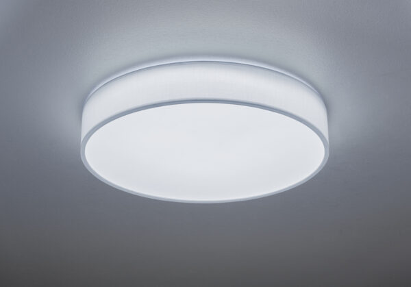 Φωτιστικό Οροφής Trio Lighting LED 40W  Λευκό Υφασμάτινο Dimmable 3300lm 3000 – 5000K  621914001