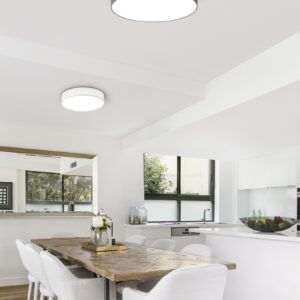 Φωτιστικό Οροφής Trio Lighting LED 40W  Λευκό Υφασμάτινο Dimmable 3300lm 3000 – 5000K  621914001