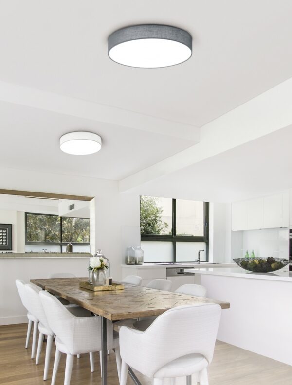 Φωτιστικό Οροφής Trio Lighting LED 40W  Λευκό Υφασμάτινο Dimmable 3300lm 3000 – 5000K  621914001