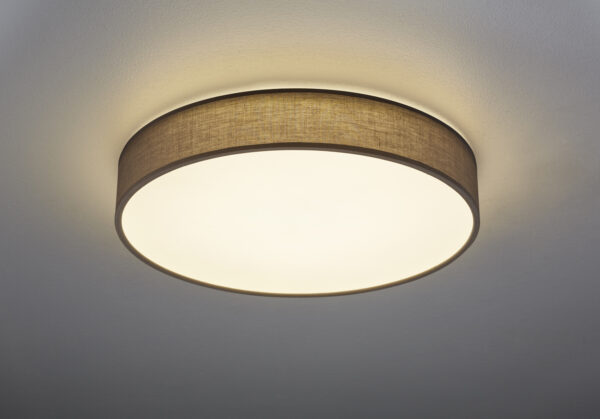 Φωτιστικό Οροφής Trio Lighting LED 40W  Γκρι Υφασμάτινο Dimmable 3300lm 3000 – 5000K  621914011