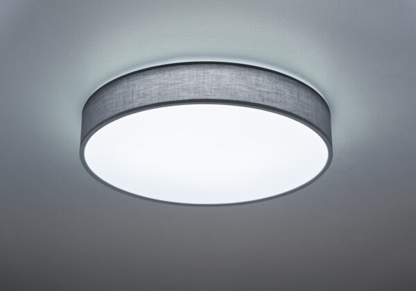 Φωτιστικό Οροφής Trio Lighting LED 40W  Γκρι Υφασμάτινο Dimmable 3300lm 3000 – 5000K  621914011