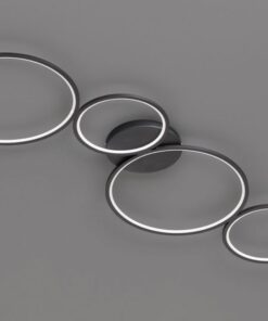 Φωτιστικό Οροφής Trio Lighting LED 37W Μαύρο Ματ Μεταλλικό Step Dimmable 3300lm 3000K 622610432