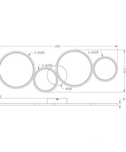 Φωτιστικό Οροφής Trio Lighting LED 37W Μαύρο Ματ Μεταλλικό Step Dimmable 3300lm 3000K 622610432