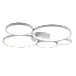 Φωτιστικό Οροφής Trio Lighting LED 49W Λευκό Ματ Μεταλλικό Step Dimmable 5600lm 3000K 622610531