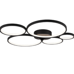 Φωτιστικό Οροφής Trio Lighting LED 49W Μαύρο Ματ Μεταλλικό Step Dimmable 5600lm 3000K 622610532