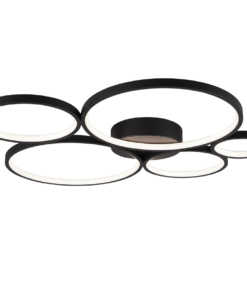 Φωτιστικό Οροφής Trio Lighting LED 49W Μαύρο Ματ Μεταλλικό Step Dimmable 5600lm 3000K 622610532