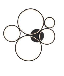 Φωτιστικό Οροφής Trio Lighting LED 49W Μαύρο Ματ Μεταλλικό Step Dimmable 5600lm 3000K 622610532