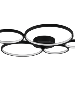 Φωτιστικό Οροφής Trio Lighting LED 49W Μαύρο Ματ Μεταλλικό Step Dimmable 5600lm 3000K 622610532