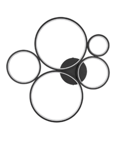 Φωτιστικό Οροφής Trio Lighting LED 49W Μαύρο Ματ Μεταλλικό Step Dimmable 5600lm 3000K 622610532