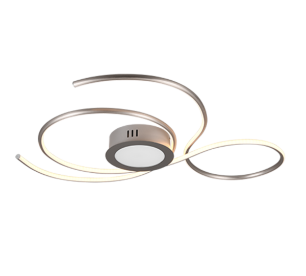 Φωτιστικό Οροφής Trio Lighting  LED 48W Νίκελ Ματ Μεταλλικό 5600lm  2700 – 6000K – 623419207
