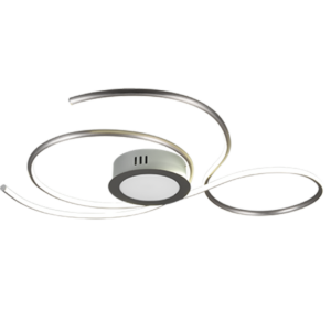 Φωτιστικό Οροφής Trio Lighting  LED 48W Νίκελ Ματ Μεταλλικό 5600lm  2700 – 6000K – 623419207