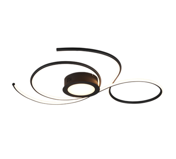 Φωτιστικό Οροφής Trio Lighting  LED 48W Μαύρο Ματ Μεταλλικό Dimmable 5600lm  2700 - 6000K - 623419232