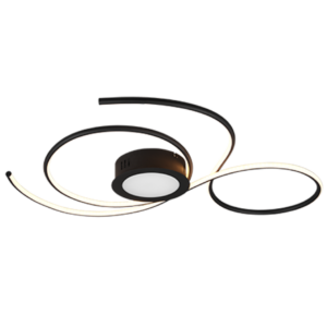 Φωτιστικό Οροφής Trio Lighting  LED 48W Μαύρο Ματ Μεταλλικό Dimmable 5600lm  2700 – 6000K – 623419232