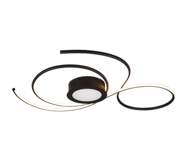 Φωτιστικό Οροφής Trio Lighting  LED 48W Μαύρο Ματ Μεταλλικό Dimmable 5600lm  2700 – 6000K – 623419232