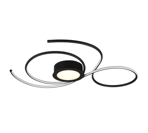 Φωτιστικό Οροφής Trio Lighting  LED 48W Μαύρο Ματ Μεταλλικό Dimmable 5600lm  2700 – 6000K – 623419232