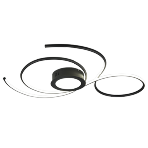 Φωτιστικό Οροφής Trio Lighting  LED 48W Μαύρο Ματ Μεταλλικό Dimmable 5600lm  2700 – 6000K – 623419232