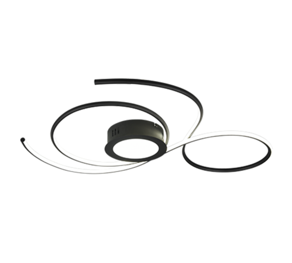 Φωτιστικό Οροφής Trio Lighting  LED 48W Μαύρο Ματ Μεταλλικό Dimmable 5600lm  2700 – 6000K – 623419232