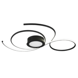 Φωτιστικό Οροφής Trio Lighting  LED 48W Μαύρο Ματ Μεταλλικό Dimmable 5600lm  2700 – 6000K – 623419232