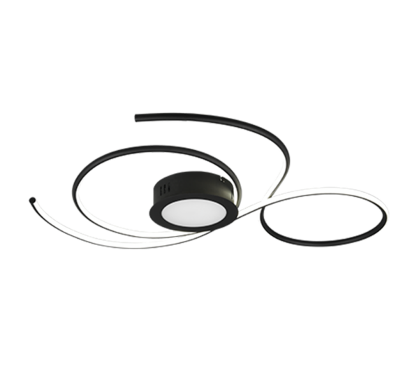 Φωτιστικό Οροφής Trio Lighting  LED 48W Μαύρο Ματ Μεταλλικό Dimmable 5600lm  2700 – 6000K – 623419232