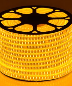 GloboStar® 70513 Wide Ταινία Διπλής Σειράς Epistar LED SMD 2835 1m 24W/m 180LED/m 3144lm/m 120° DC 230V Αδιάβροχη IP68 Ultra Θερμό Λευκό 2200K Dimmable