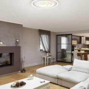 Φωτιστικό Οροφής Trio Lighting LED LED 40W Λευκό Ματ Μεταλλικό Dimmable 5000lm 2700-6000K με Τηλεχειριστήριο – 625815031