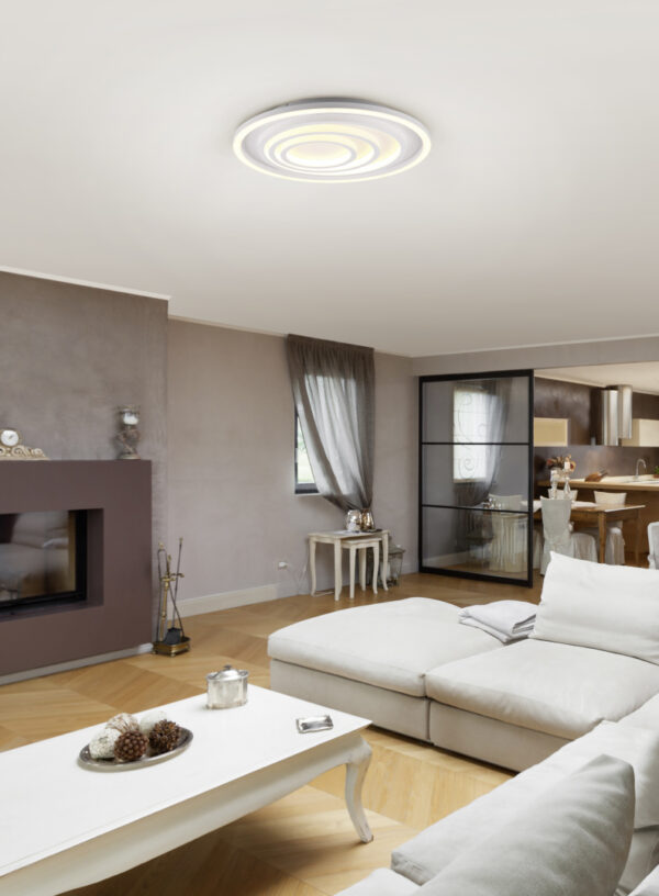 Φωτιστικό Οροφής Trio Lighting LED LED 40W Λευκό Ματ Μεταλλικό Dimmable 5000lm 2700-6000K με Τηλεχειριστήριο – 625815031