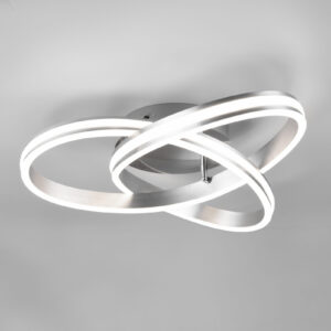 Φωτιστικό Οροφής Trio Lighting  LED 58W Νίκελ Ματ Μεταλλικό Step Dimmable 7000lm  2300+3000+4000K – 626210107