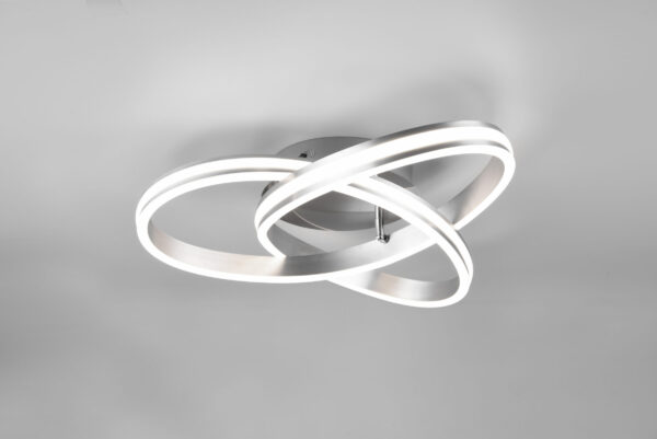Φωτιστικό Οροφής Trio Lighting  LED 58W Νίκελ Ματ Μεταλλικό Step Dimmable 7000lm  2300+3000+4000K – 626210107
