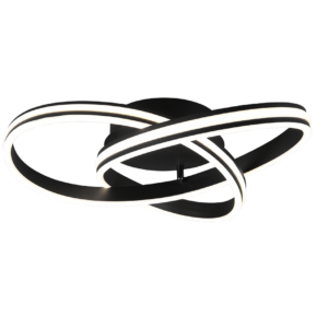 Φωτιστικό Οροφής Trio Lighting  LED 58W Μαύρο Ματ Μεταλλικό Step Dimmable 7000lm  2300+3000+4000K – 626210132