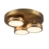 Φωτιστικό Οροφής Trio Lighting FRANKLIN 3x SMD, 8,5W · 3000lm, 3000K Παλιός Ορείχαλκος Μεταλλικό, Step Dimmable – 626510304