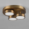Φωτιστικό Οροφής Trio Lighting FRANKLIN 3x SMD, 8,5W · 3000lm, 3000K Παλιός Ορείχαλκος Μεταλλικό, Step Dimmable – 626510304