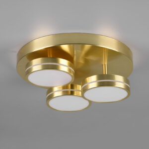 Φωτιστικό Οροφής Trio Lighting FRANKLIN 3x SMD, 8,5W · 3000lm, 3000K Ορείχαλκος Ματ Μεταλλικό, Step Dimmable – 626510308