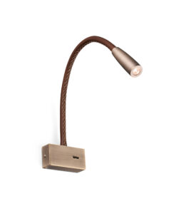 Faro Barcelona LEAD Επιτοίχιο Μπρονζέ Φωτιστικό Ανάγνωσης LED 3W 3000K- 62704