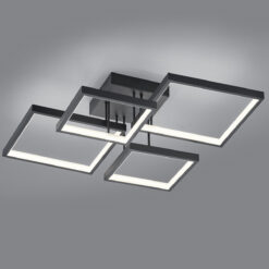 Φωτιστικό Οροφής Trio Lighting LED 24W Μαύρο Ματ Μεταλλικό Step Dimmable 2400lm 3000K 627710432