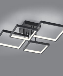 Φωτιστικό Οροφής Trio Lighting LED 24W Μαύρο Ματ Μεταλλικό Step Dimmable 2400lm 3000K 627710432