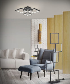 Φωτιστικό Οροφής Trio Lighting LED 24W Μαύρο Ματ Μεταλλικό Step Dimmable 2400lm 3000K 627710432