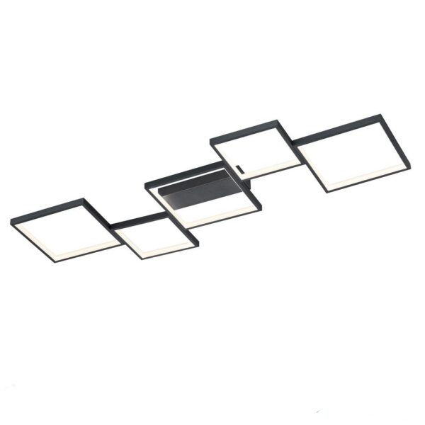 Φωτιστικό Οροφής Trio Lighting LED 34W  Μαύρο Ματ Μεταλλικό Step Dimmable 3400lm 3000K  627710532