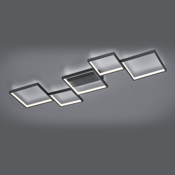 Φωτιστικό Οροφής Trio Lighting LED 34W  Μαύρο Ματ Μεταλλικό Step Dimmable 3400lm 3000K  627710532