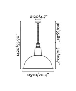 Faro Barcelona LOU Κρεμαστό Φωτιστικό Μαύρου Χρώματος – 62800