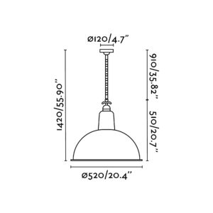 Faro Barcelona LOU Κρεμαστό Φωτιστικό Μαύρου Χρώματος – 62800